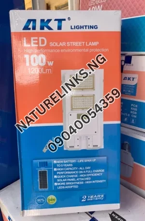 AKT solar street light 100watts Price in Nigeria Nature Solar Global Limited