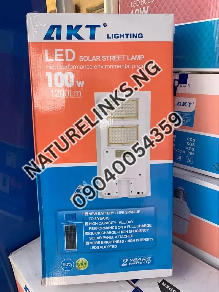 AKT solar street light 100watts Price in Nigeria AKT solar street light 100watts Price in Nigeria Nature Solar Global Limited