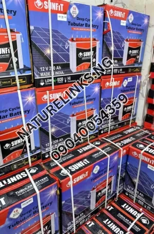 SUNFIT TUBULAR BATTERIES 220ah/12v Price in Nigeria Nature Solar Global Limited