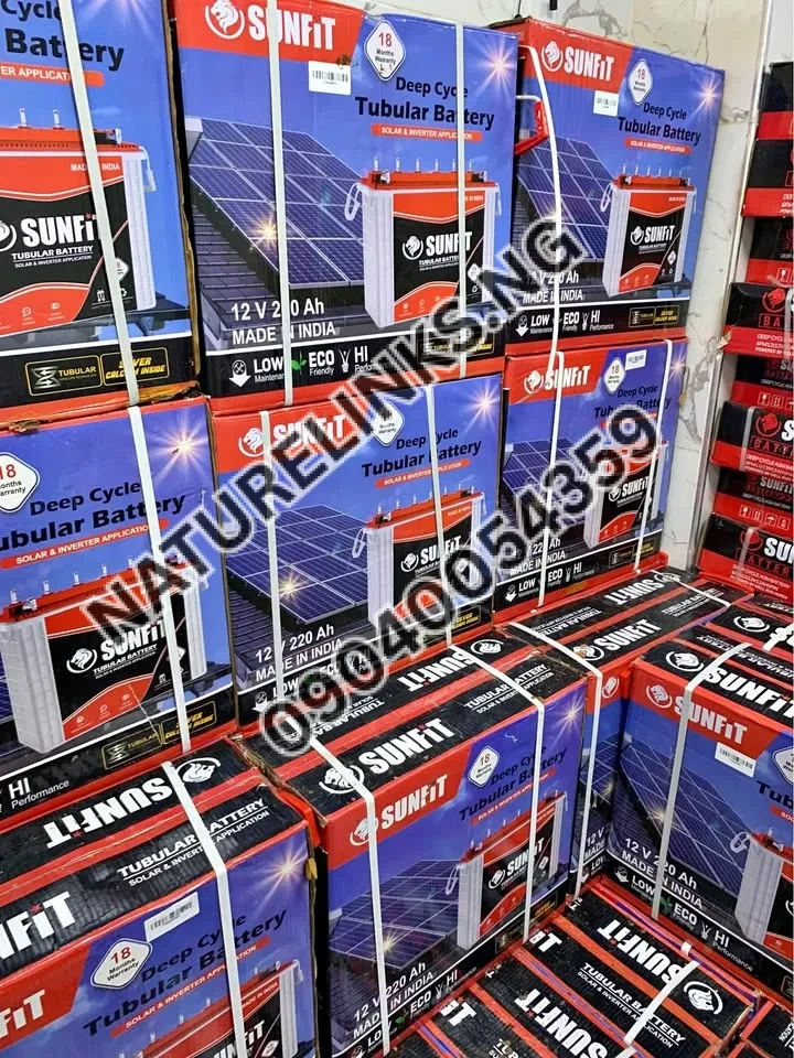 SUNFIT TUBULAR BATTERIES 220ah/12v Price in Nigeria SUNFIT TUBULAR BATTERIES 220ah/12v Price in Nigeria Nature Solar Global Limited