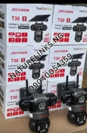 ZeeVision T30 Intelligent Solar PTZ Camera Triple Lens Price in Nigeria Nature Solar Global Limited 🇳🇬