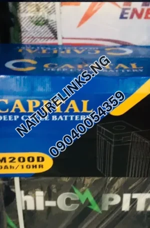 Capital Deep Cycle Battery 12V 200Ah/10HR Price in Nigeria Nature Solar Global Limited