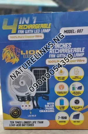 8 Inches Rechargeable Table Solar Fan Price in Nigeria Nature Solar Global Limited