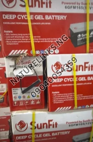 65AH/12V SUNFIT GEL DEEP CYCLE BATTERY Price in Nigeria Nature Solar Global Limited 🇳🇬