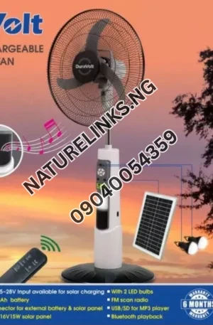 DuraVolt 18-Inch 4-In-1 Rechargeable Standing Fan (Model DRF-3918) Price in Nigeria Nature Solar Global Limited