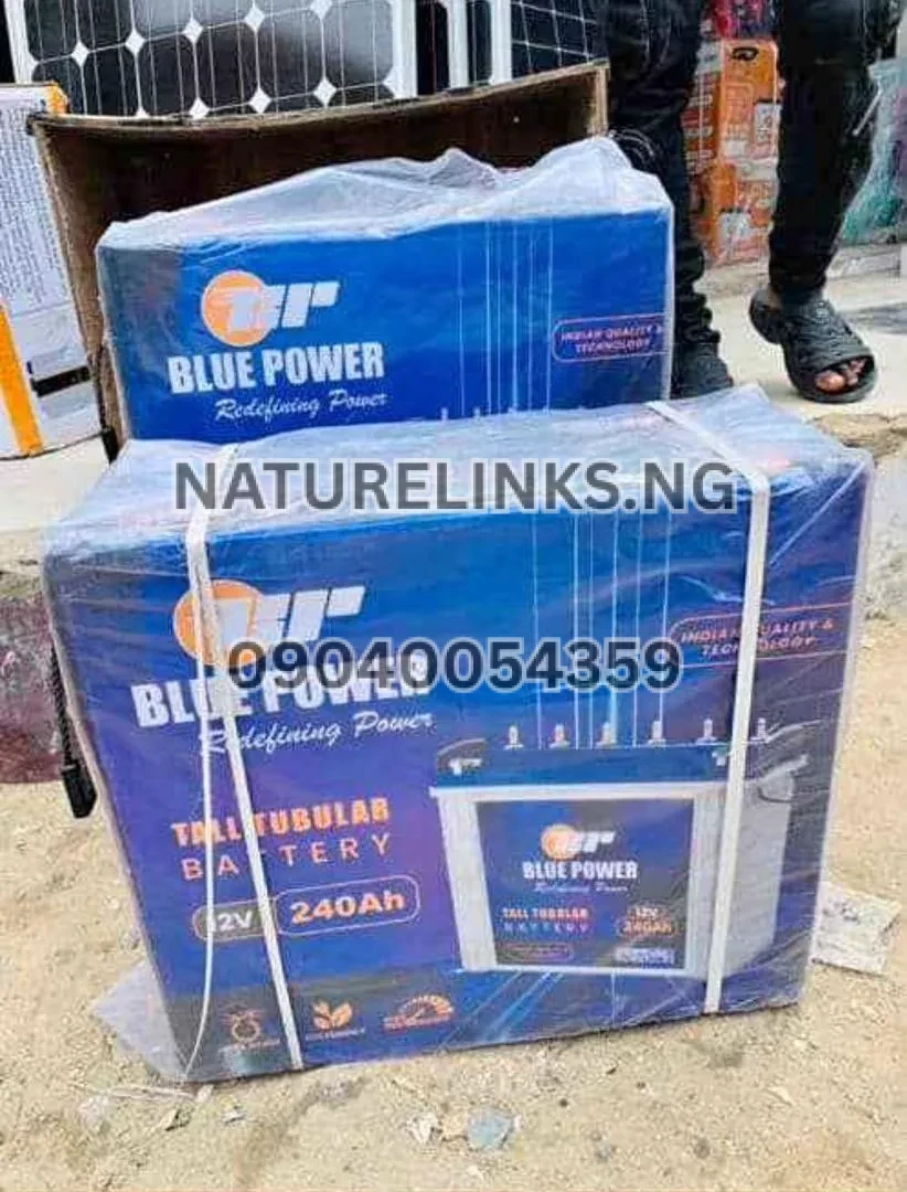 Blue power 240ah 12v tall tubular battery Price in Nigeria Blue power 240ah 12v tall tubular battery Price in Nigeria Nature Solar Global Limited π³π¬