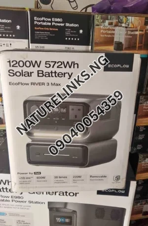 Ecoflow River 3 Max Power Station 572Wh Price in Nigeria Nature Solar Global Limited 🇳🇬