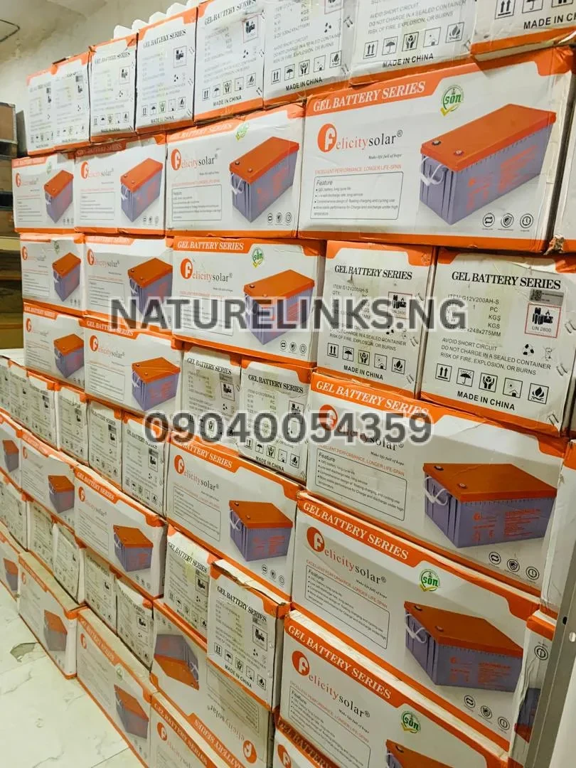 Felicity 200ah 12v gel battery Price in Nigeria Felicity 200ah 12v gel battery Price in Nigeria Nature Solar Global Limited π³π¬