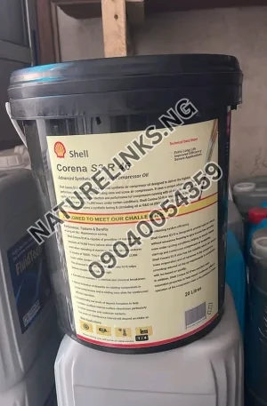 Shell Corena S3 R 46 Synthetic Rotary Air Compressor Oil Price in Nigeria Nature Solar Global Limited 🇳🇬