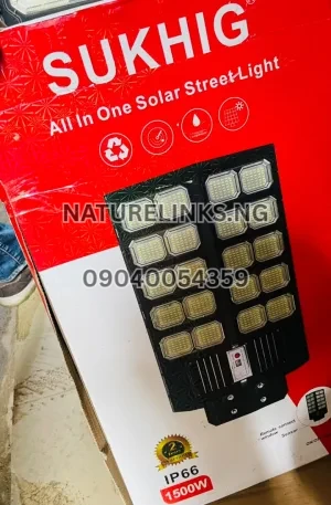 Sukhig 1500W All-in-One Solar Street Light Price in Nigeria Nature Solar Global Limited 🇳🇬