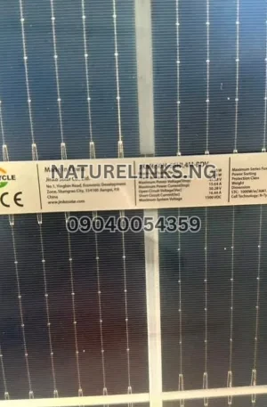 650W Jinko Tiger Neo Solar Panel (N-Type) Price in Nigeria Nature Solar Global Limited 🇳🇬