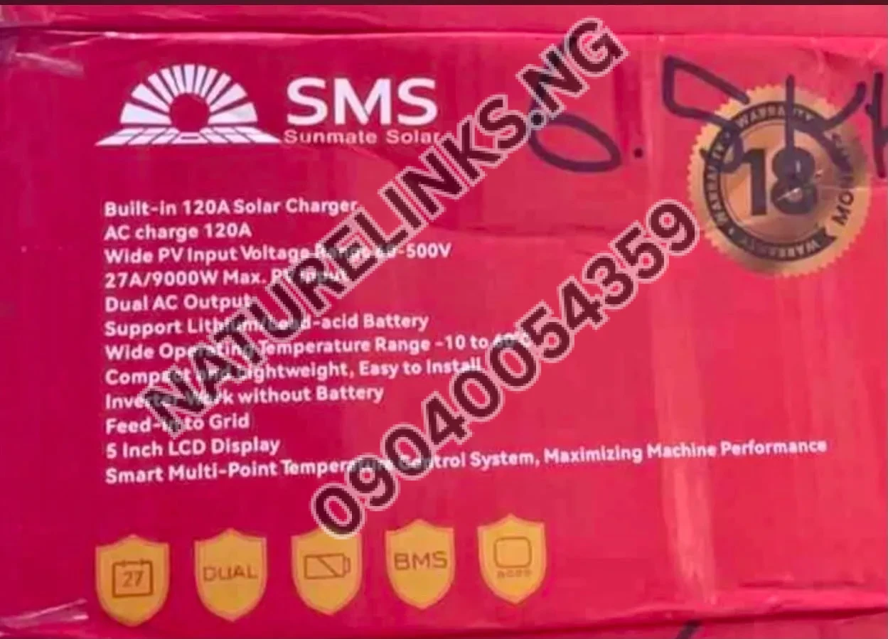 SMS 6.5KVA Hybrid Inverter Price in Nigeria SMS 6.5KVA Hybrid Inverter Price in Nigeria Nature Solar Global Limited