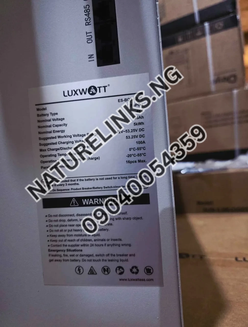 LuxWatt 5KWH Lithium Battery Price in Nigeria 3 LuxWatt 5KWH Lithium Battery Price in Nigeria Nature Solar Global Limited 3