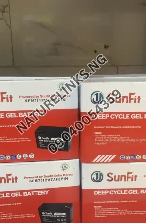 220AH SUNFIT GEL DEEP CYCLE BATTERY Price in Nigeria Nature Solar Global Limited 🇳🇬