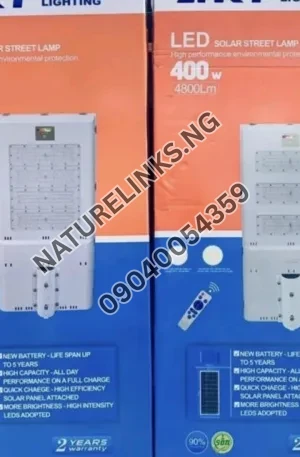 400W AKT Solar Street Light Price in Nigeria Nature Solar Global Limited 🇳🇬