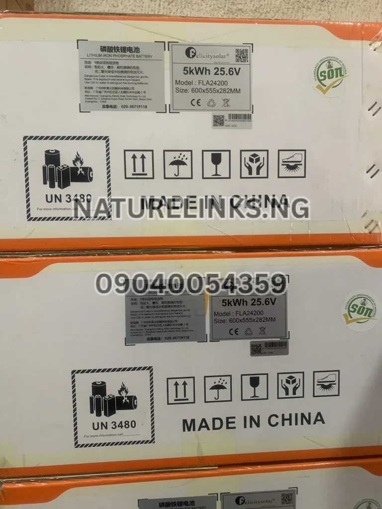 Felicity 5kWh 25.6V lithium ion FLA24200 Price in Nigeria 4 Felicity 5kWh 25.6V lithium ion FLA24200 Price in Nigeria Nature Solar Global Limited π³π¬ 4