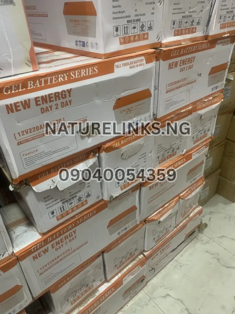 NEW ENERGY DAY 2 DAY 12v 220ah gel battery Price in Nigeria 2 NEW ENERGY DAY 2 DAY 12v 220ah gel battery Price in Nigeria Nature Solar Global Limited π³π¬ 2