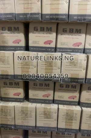 GBM 12V/40AH GEL BATTERY GEL40-12 Price in Nigeria Nature Solar Global Limited 🇳🇬