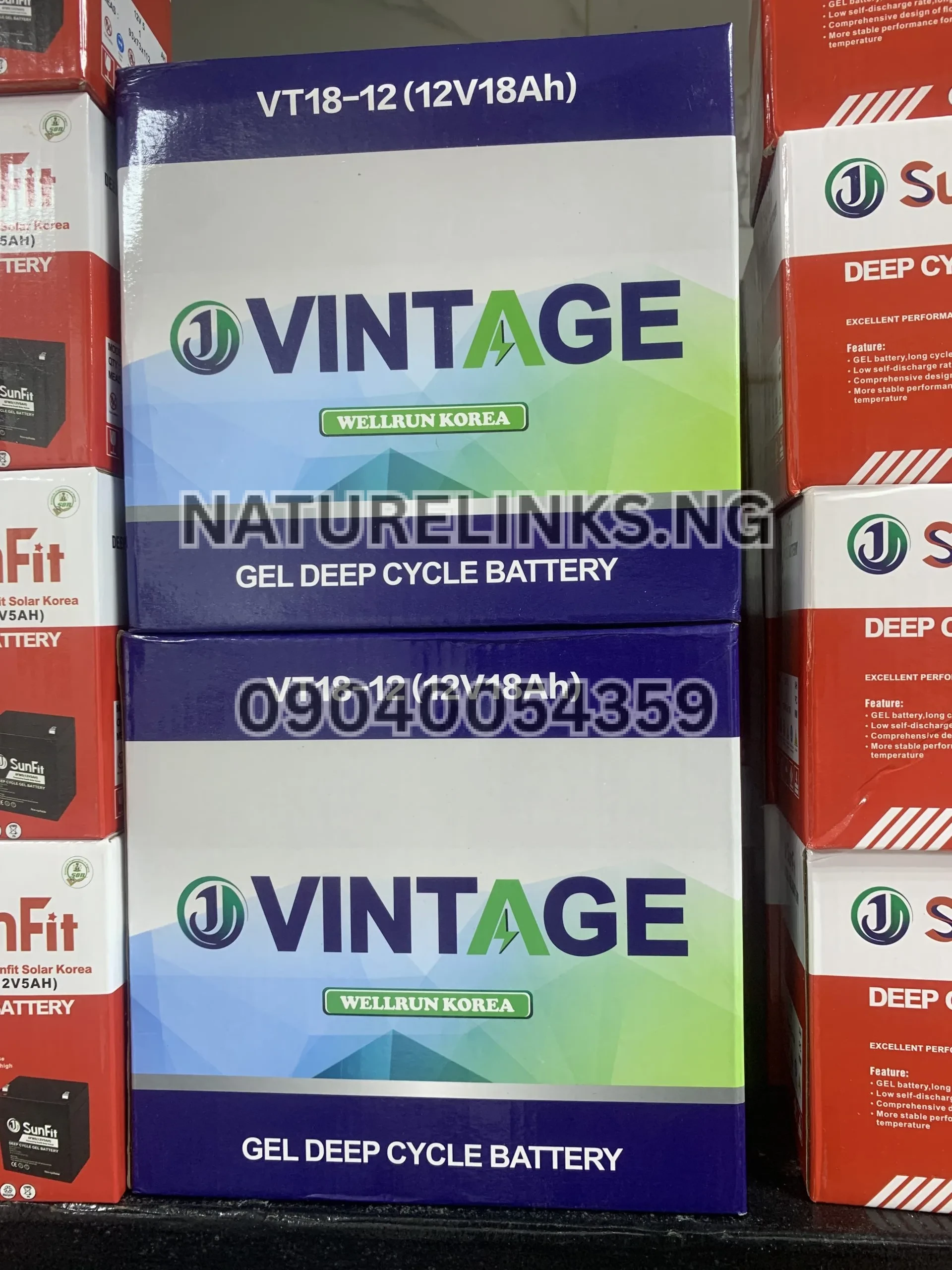 VINTAGE GEL DEEP CYCLE BATTERY VT18-12 (12V18Ah) Price in Nigeria 2 VINTAGE GEL DEEP CYCLE BATTERY VT18-12 (12V18Ah) Price in Nigeria Nature Solar Global Limited 2