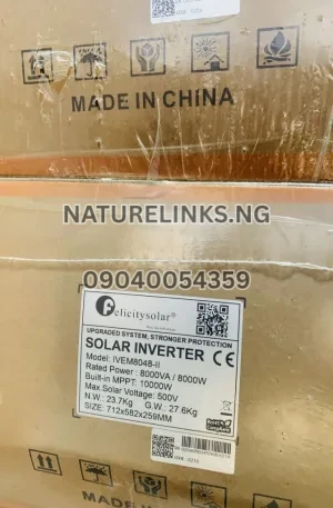 Felicity 8KVA 48V SOLAR INVERTER IVEM8048-II Price in Nigeria Nature Solar Global Limited 🇳🇬