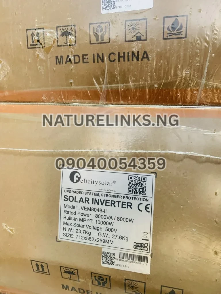 Felicity 8KVA 48V SOLAR INVERTER IVEM8048-II Price in Nigeria Felicity 8KVA 48V SOLAR INVERTER IVEM8048-II Price in Nigeria Nature Solar Global Limited π³π¬