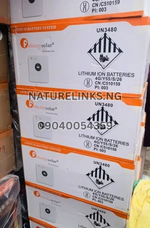 Felicity 5kWh 25.6V lithium ion battery FLA24200 Price in Nigeria Nature Solar Global Limited 🇳🇬