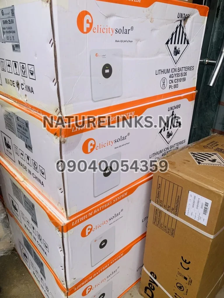 Felicity 5kWh 25.6V lithium ion battery FLA24200 Price in Nigeria Felicity 5kWh 25.6V lithium ion battery FLA24200 Price in Nigeria Nature Solar Global Limited π³π¬