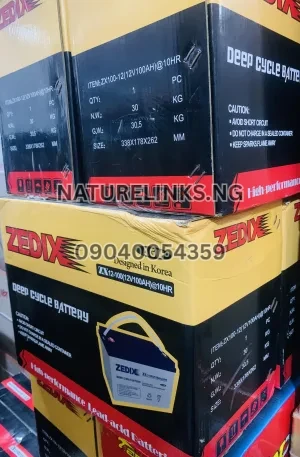 ZEDIX 12v 100ah gel battery Price in Nigeria Nature Solar Global Limited 🇳🇬