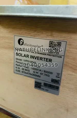 Felicity 10kva 48v SOLAR INVERTER IVPS10048 Price in Nigeria Nature Solar Global Limited 🇳🇬