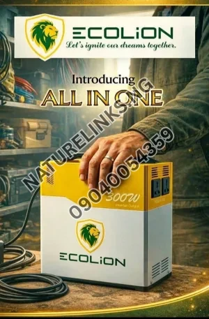 1kwh Ecolion all in one solar generator 300w output Price in Nigeria Nature Solar Global Limited 🇳🇬