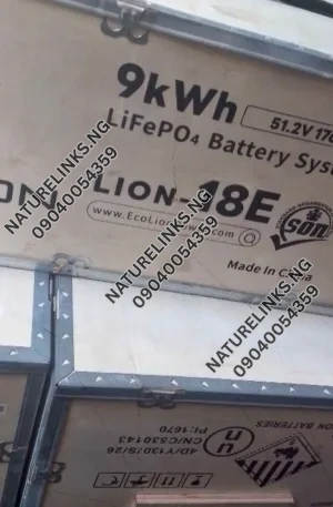 ECOLION 9KWh 51.2V 176AH Price in Nigeria Nature Solar Global Limited 🇳🇬