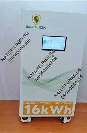16kwh 51.2v Ecolion lithium ion battery Price in Nigeria Nature Solar Global Limited 🇳🇬