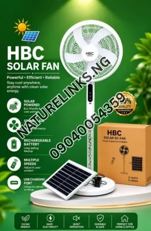HBC Solar and electric fan Price in Nigeria Nature Solar Global Limited