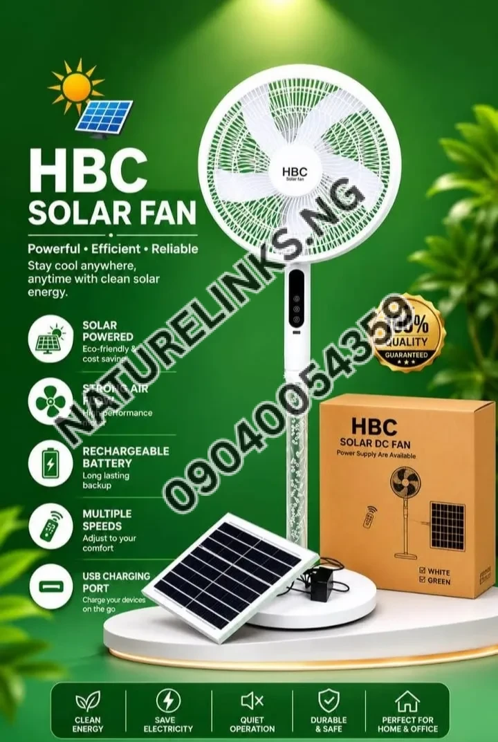 HBC Solar and electric fan Price in Nigeria HBC Solar and electric fan Price in Nigeria Nature Solar Global Limited