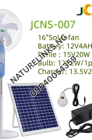 JCNS 16 inch rechargeable solar fan Price in Nigeria Nature Solar Global Limited