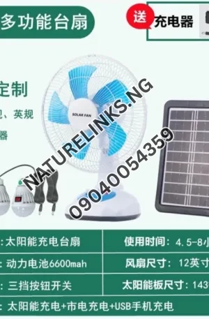 Solar Rechargeable Fans Price in Nigeria Nature Solar Global Limited