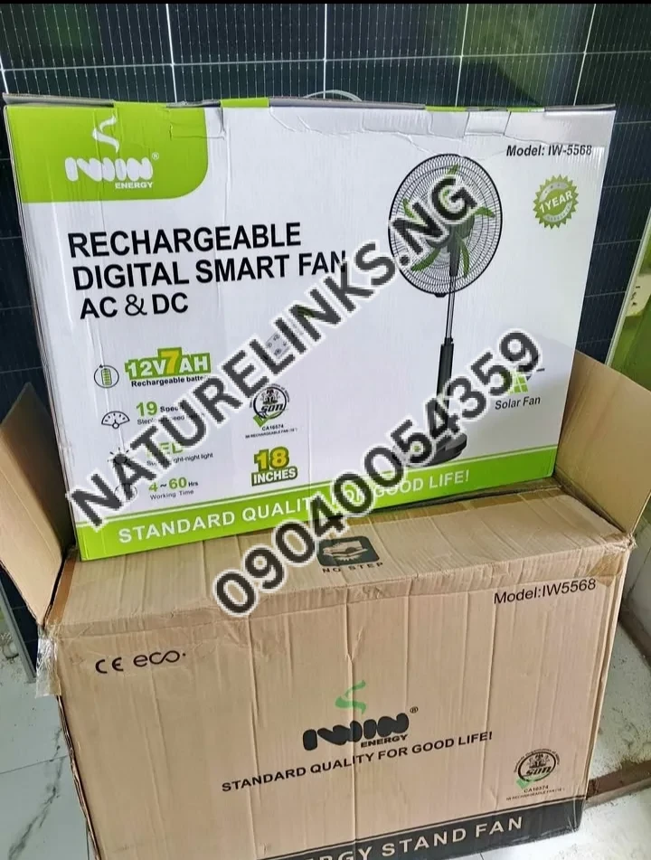 Iwin 18inches solar rechargeable fan Price in Nigeria Iwin 18inches solar rechargeable fan Price in Nigeria Nature Solar Global Limited
