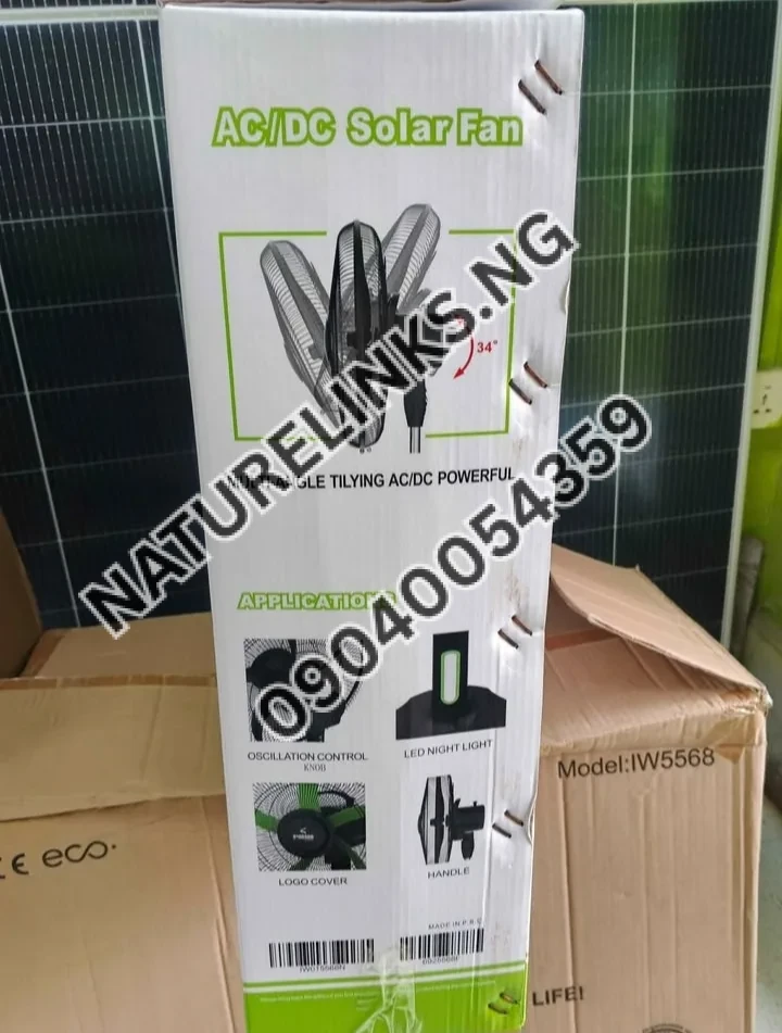 Iwin 18inches solar rechargeable fan Price in Nigeria 3 Iwin 18inches solar rechargeable fan Price in Nigeria Nature Solar Global Limited 3