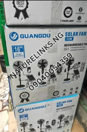 Guangdu Solar fan with blue tooth Price in Nigeria Nature Solar Global Limited