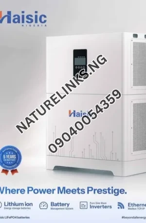 Haisic All-in-one hybrid inverter system with 1.5kva with 4kwh lithium battery. Price in Nigeria Nature Solar Global Limited