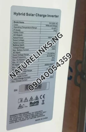 HAISIC 15KVA 48V HYBRID INVERTER Price in Nigeria Nature Solar Global Limited