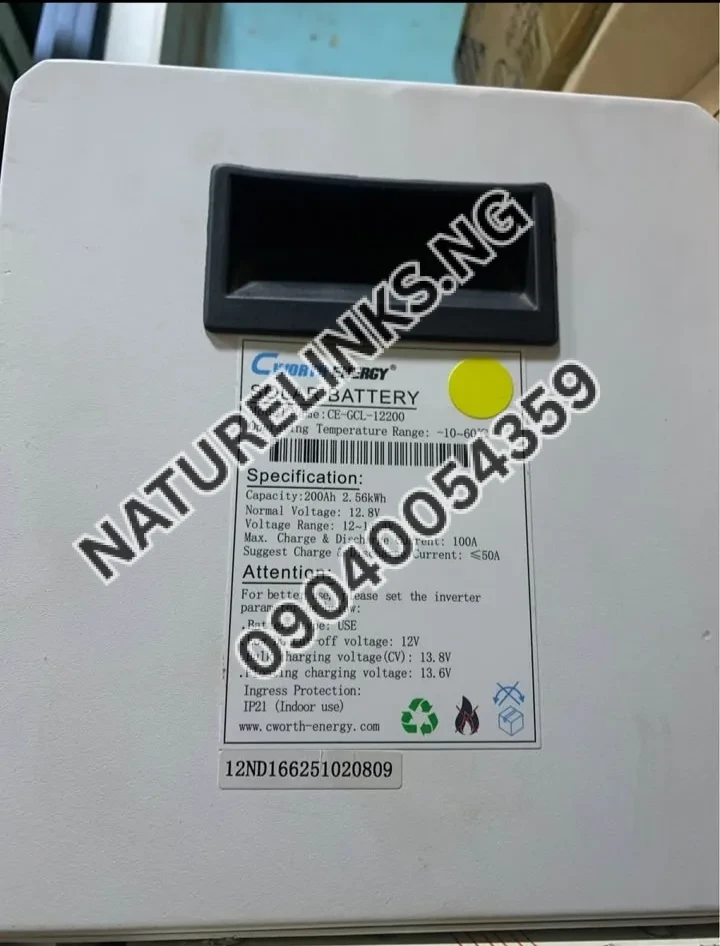 Cworth energy 2.5kwh lithium battery 12V Price in Nigeria 2 Cworth energy 2.5kwh lithium battery 12V Price in Nigeria Nature Solar Global Limited 2