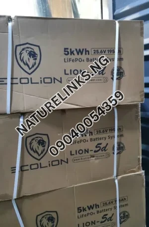 Ecolion lithium ion battery 5kwh 24v Price in Nigeria Nature Solar Global Limited
