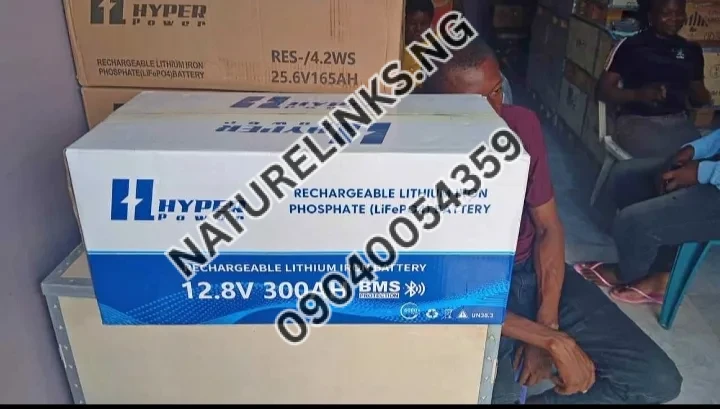 Hyper 12.8v 300Ah rechargeable lithium battery Price in Nigeria Hyper 12.8v 300Ah rechargeable lithium battery Price in Nigeria Nature Solar Global Limited