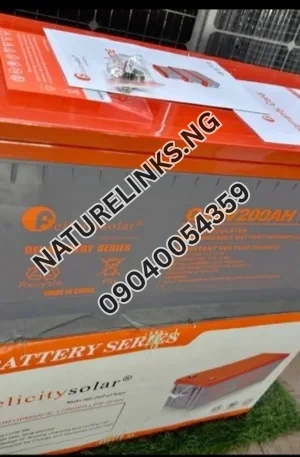 200ah 12v dry cell battery felicity Price in Nigeria Nature Solar Global Limited