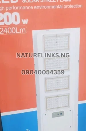 200W AKT (2400LM) Solar Street Light Price in Nigeria Nature Solar Global Limited 🇳🇬