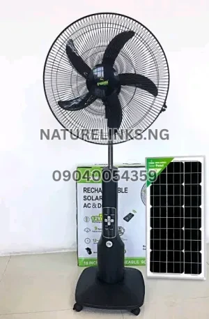 Iwin Rechargeable Solar AC/DC Fan Price in Nigeria Nature Solar Global Limited 🇳🇬