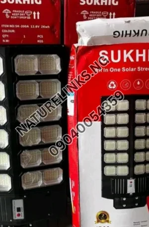 2400W Sukhig All in One Solar Street Light Price in Nigeria Nature Solar Global Limited 🇳🇬