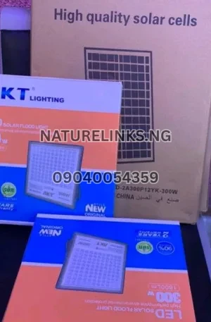 AKT 300W Solar Flood Light Price in Nigeria Nature Solar Global Limited 🇳🇬