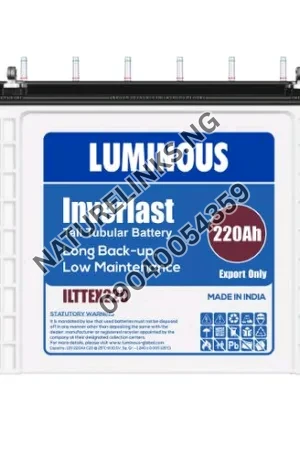 Luminous 220AH Inverlast 12V Tubular Inverter Battery Price in Nigeria Nature Solar Global Limited 🇳🇬